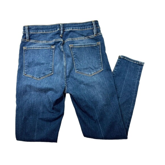 Frame Denim Le One Skinny Crop Jeans Women Dark Blue Wash Denim Size 2 - Picture 6 of 7